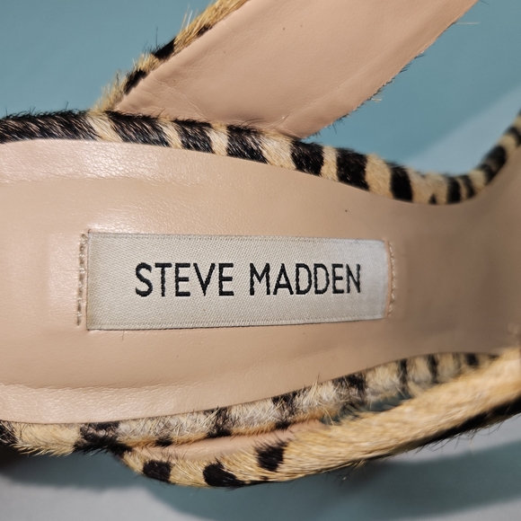 Leopard Print Stiletto Heel with Clear Strap - Picture 4 of 10